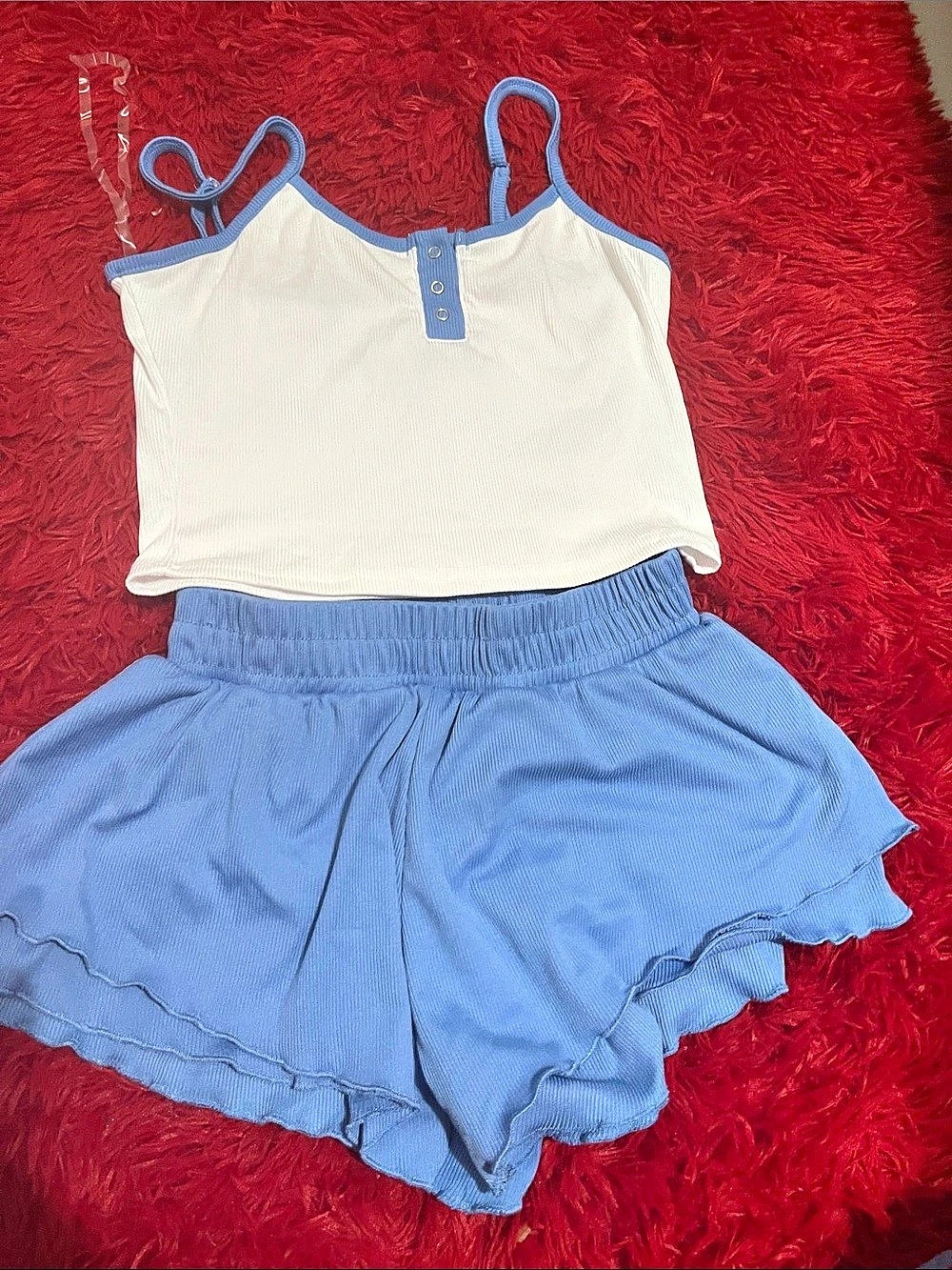 Blue & White Matching Set